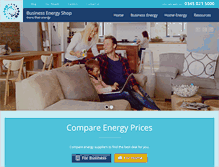 Tablet Screenshot of businessenergyshop.com